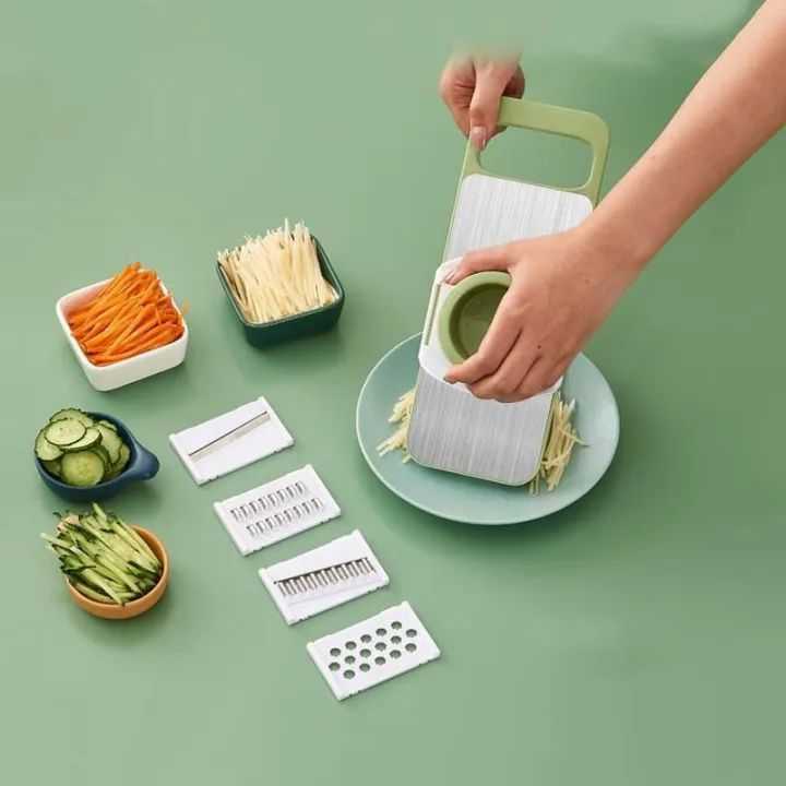 5in1 Vegetable Cutter Stainless Steel Multifunctional Grater