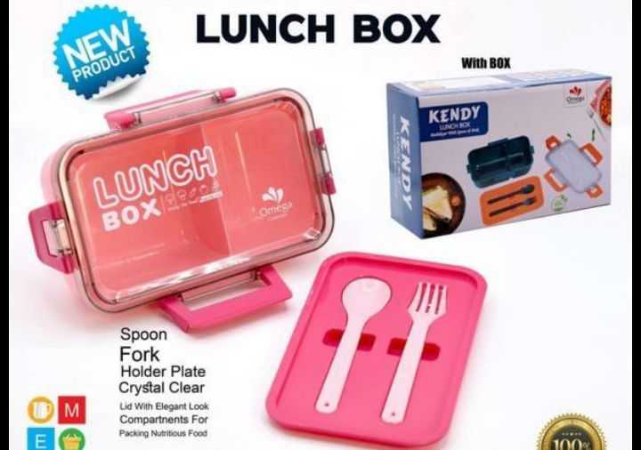 KENDY Lunch Box With Partition And Spoon, Fork Lunch box for kids and adult BPA free plastic Best quality lunch box