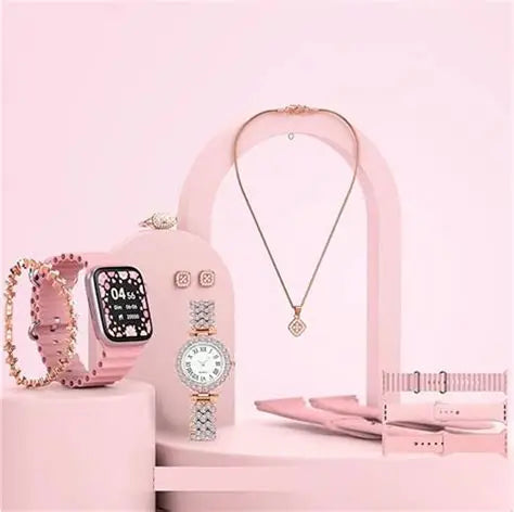 A59 Plus Ladies Smartwatch Set – 5-in-1 Luxury Bundle
