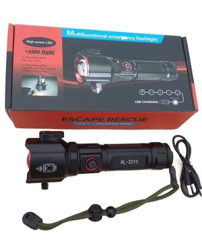 Rechargeable LED 5 In 1 FlashLight Torch High Lumens,Best Bright Flashlight With 5 Modes And Waterproof